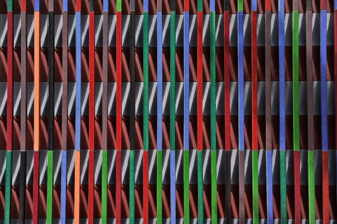 Colourful house facade of Museum Brandhorst