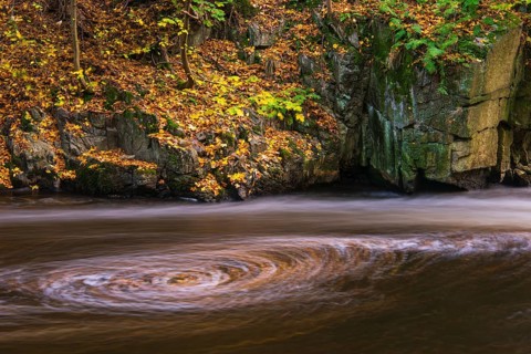 River Bode in the autumnal Harz Mountains