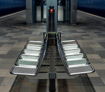 The Ueberseequartier railway station in Hamburg's Hafencity