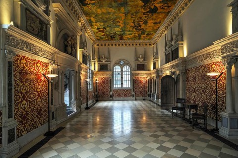Restored Hirsvogel Hall with canvas ceiling