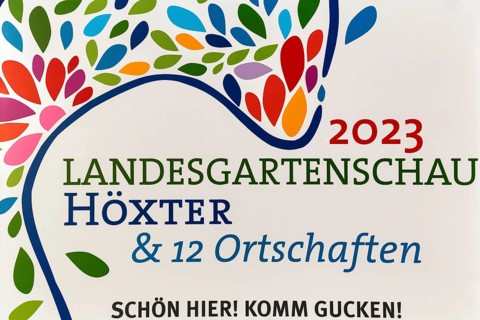 Sign with the inscription Landesgartenschau 2023