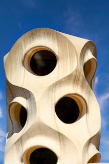Sculptural ventilation shafts on the Casa Mila or La Pedrera by Antoni Gaudi