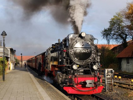 Steam locomotive at Wernigerode station