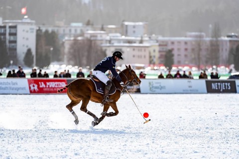 Valentin Novillo Astrada of Team Maserati hits the ball in full gallop