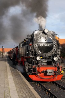Steam locomotive at Wernigerode station