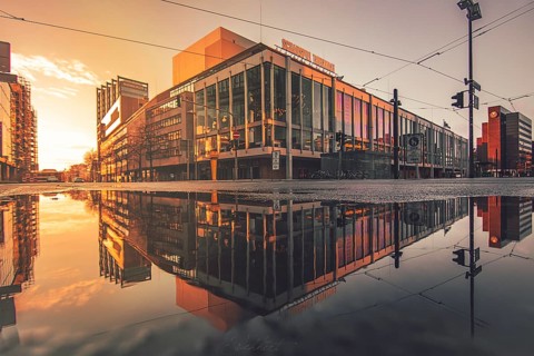 Opera House and Playhouse at dusk
