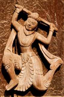 Shwenandaw Monastery with wood carvings