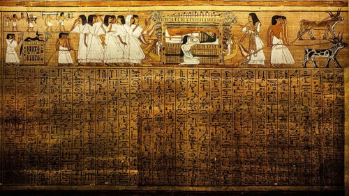 Funeral procession with weeping wife
