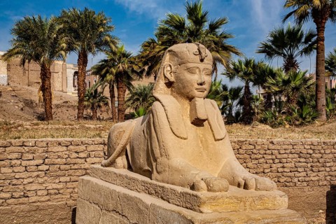 Avenue of the Sphinxes between Luxor Temple and Karank Temple