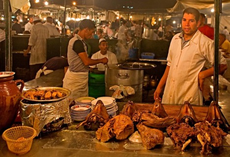 Oriental cuisine at the Jemaa El-Fna