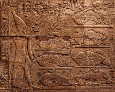 Scene at the doorway: The king consecrates beef shanks