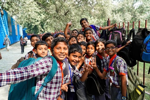 School class on a field trip