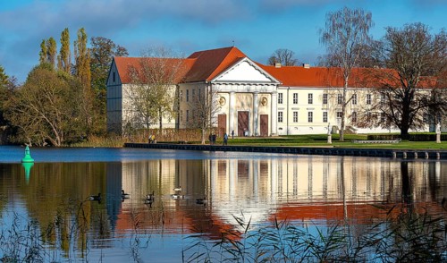 Rheinsberg Castle with lake and park