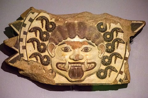 Lydian clay fragment with relief