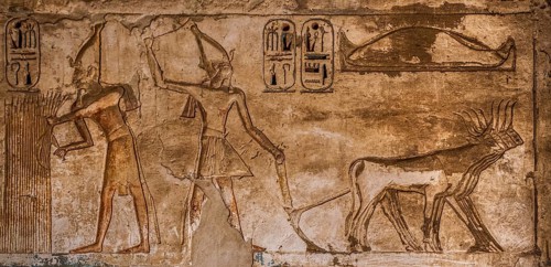 Relief with fiery scenes on the north-east wall of room 26