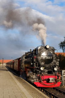 Steam locomotive at Wernigerode station