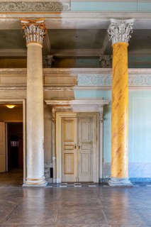 Columns in the Cupola Hall of the Neues Palais in Pillnitz Palace