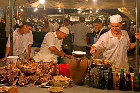 Oriental cuisine on the Jemaa El-Fna