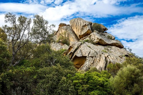 Quarry for the production of the menhir statues
