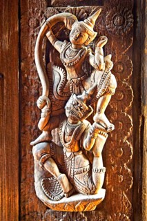 Shwenandaw Monastery with wood carvings