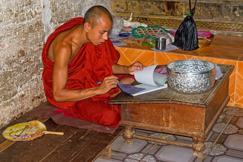 Monk at Mingun Pagoda