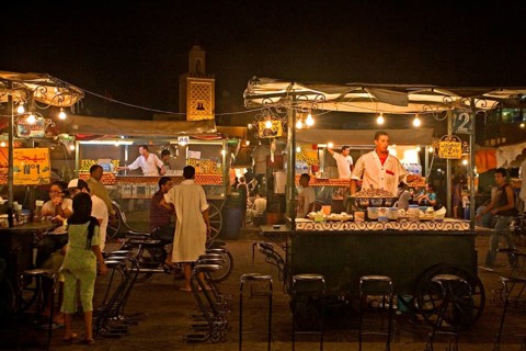 Oriental cuisine on the Jemaa El-Fna