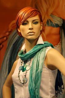 Female mannequin with scarf