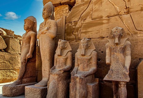Statues of Thutmosis III Amenhotep II and Pharaohs from the 2nd Intermediate Period