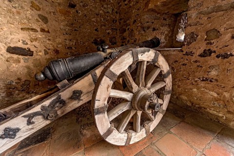 Medieval cannon of the former castle