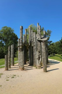 Wooden sculpture in the Donaupark