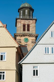 Bell tower of the baroque town church