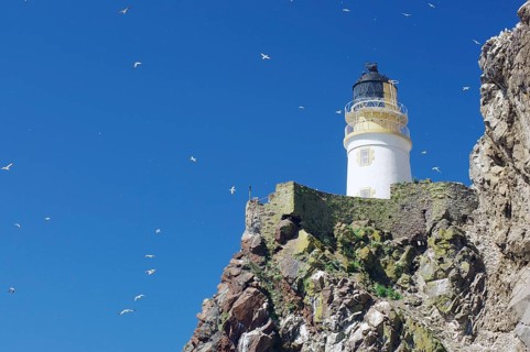 Lighthouse and cliffs