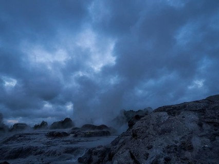Active geothermal field