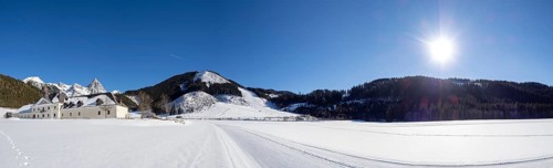 Ski slope and cross-country ski trail