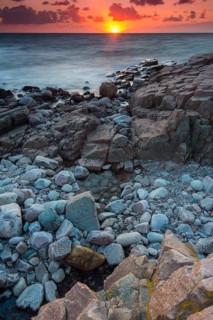 Evening mood at the coastal section Hovs Hallar