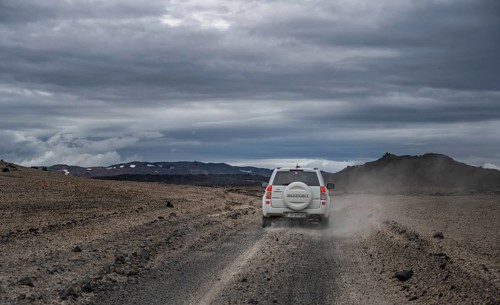 4x4 car on gravel road