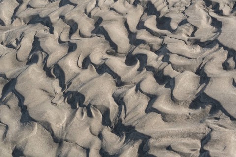 Sand with pattern at low tide