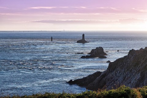Pointe du Raz with lighthouse Phare de la Vieille