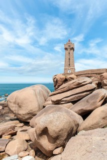 Pink granite lighthouse