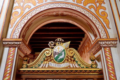 Detail in the mission church Catedral Inmaculada
