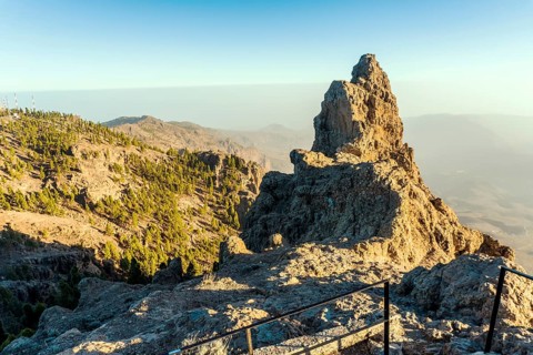 View from the highest peak of Gran Canaria called Pico de las nieves