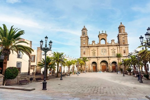 Old Santa Ana Cathedral in the main square of historic Vegueta