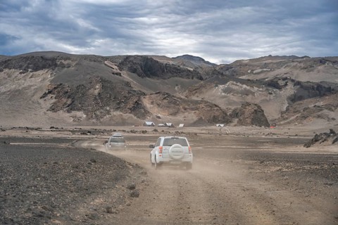 4x4 car on gravel road