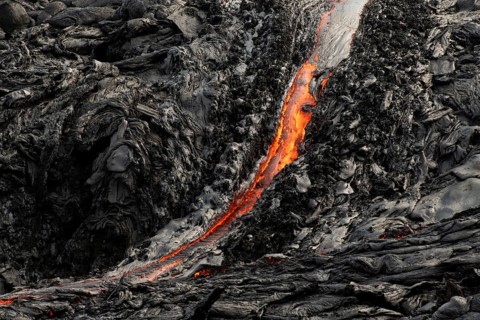 Glowing lava