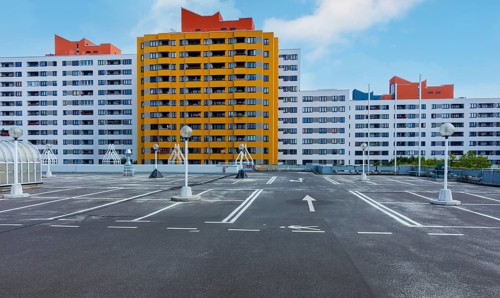 High-rise buildings in the Maerkisches Viertel in Reinickendorf
