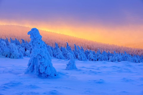 Sunrise on the summit of the Brocken