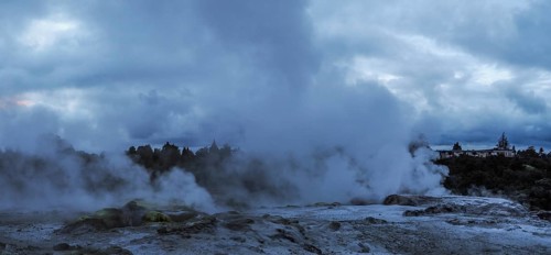 Active geothermal field