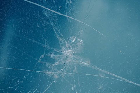 Broken ice plate