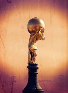 Gilded Atlas statue on the roof of Potsdam's Old Town Hall