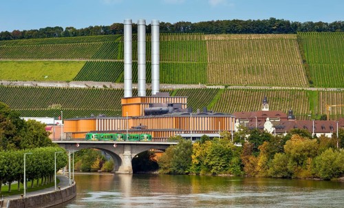 Chimneys at the Kulturspeicher in Wuerzburg